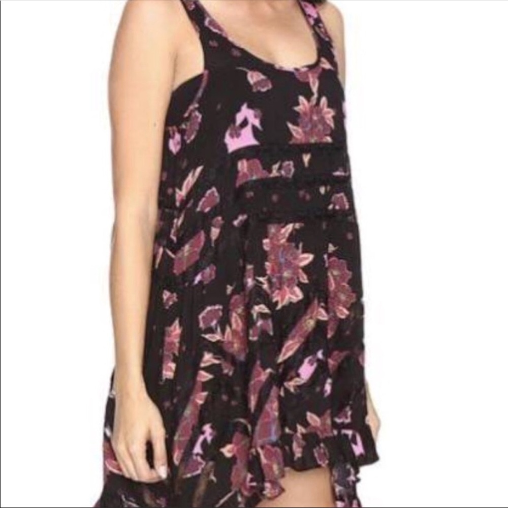 Floral Free People Voile and Lace Trapeze Slip